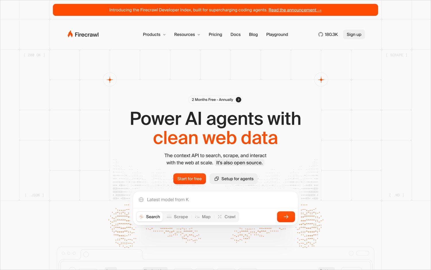 Firecrawl homepage