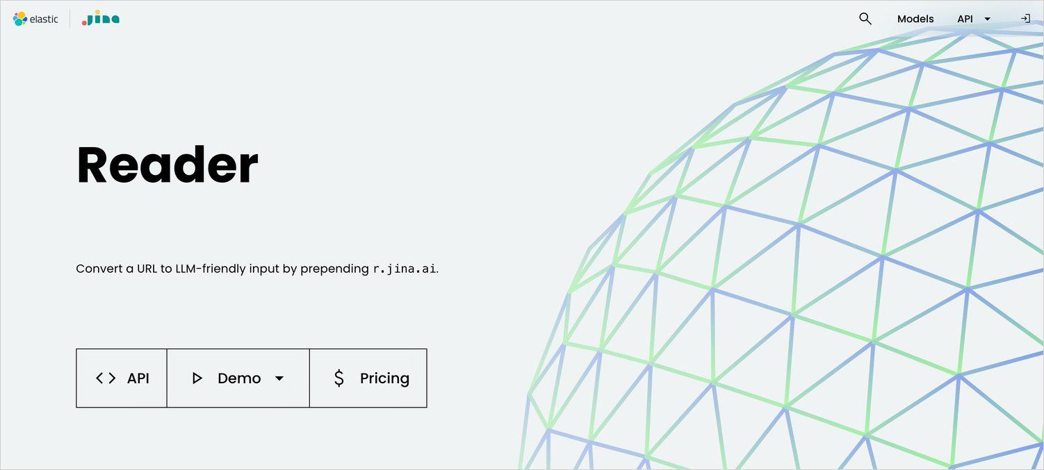 Jina Reader product page