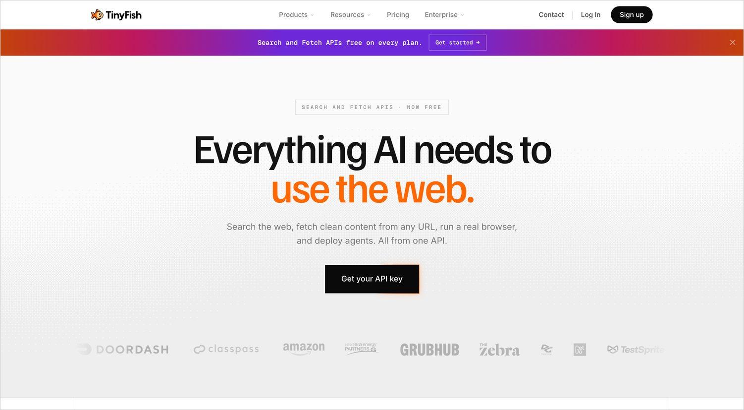 TinyFish homepage