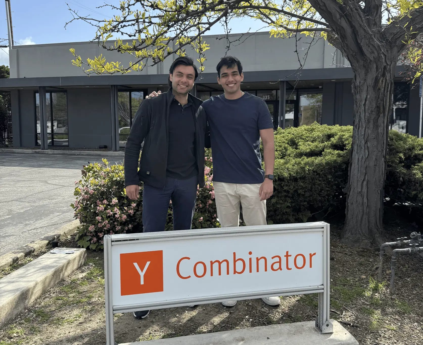 Picture of the Sixtyfour team at the Y Combinator office in Mountain View, CA.